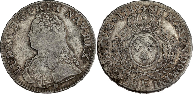 FRANCE / CAPÉTIENS - FRANCE / ROYAL
Louis XV (1715-1774). Écu aux rameaux d’oliv...