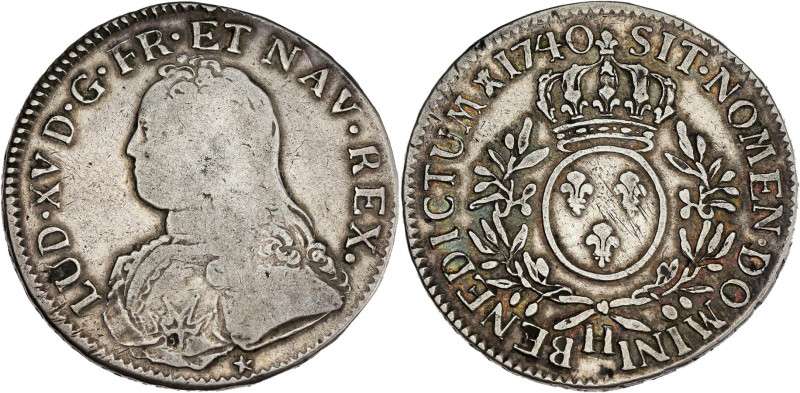 FRANCE / CAPÉTIENS - FRANCE / ROYAL
Louis XV (1715-1774). Écu aux rameaux d’oliv...