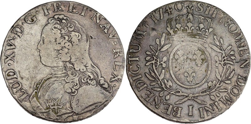 FRANCE / CAPÉTIENS - FRANCE / ROYAL
Louis XV (1715-1774). Écu aux rameaux d’oliv...