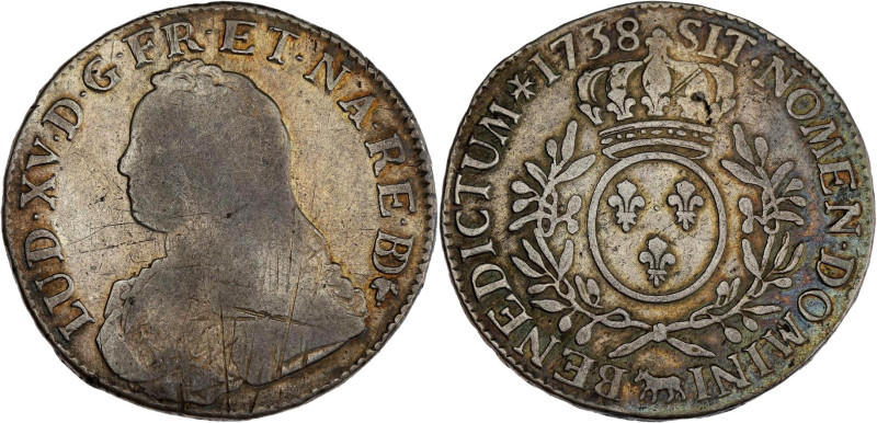 FRANCE / CAPÉTIENS - FRANCE / ROYAL
Louis XV (1715-1774). Écu de Béarn aux ramea...