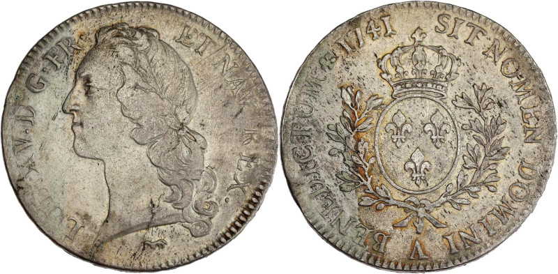 FRANCE / CAPÉTIENS - FRANCE / ROYAL
Louis XV (1715-1774). Écu au bandeau 1741, A...