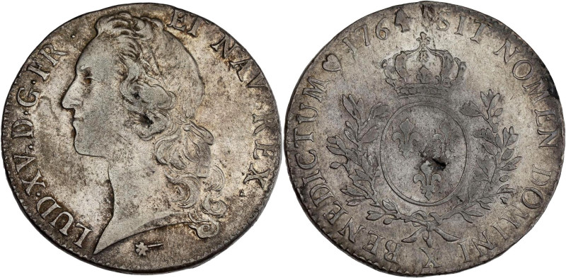 FRANCE / CAPÉTIENS - FRANCE / ROYAL
Louis XV (1715-1774). Écu au bandeau 1764, X...