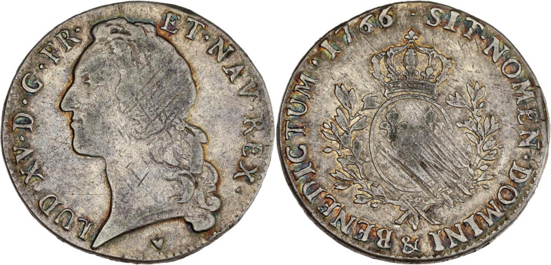 FRANCE / CAPÉTIENS - FRANCE / ROYAL
Louis XV (1715-1774). Écu au bandeau 1766/5,...