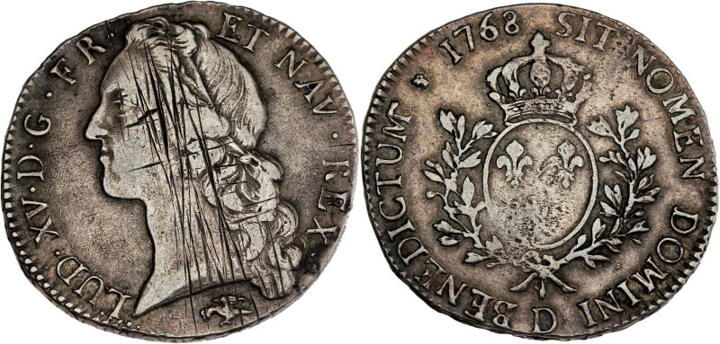 FRANCE / CAPÉTIENS - FRANCE / ROYAL
Louis XV (1715-1774). Écu au bandeau 1768, D...