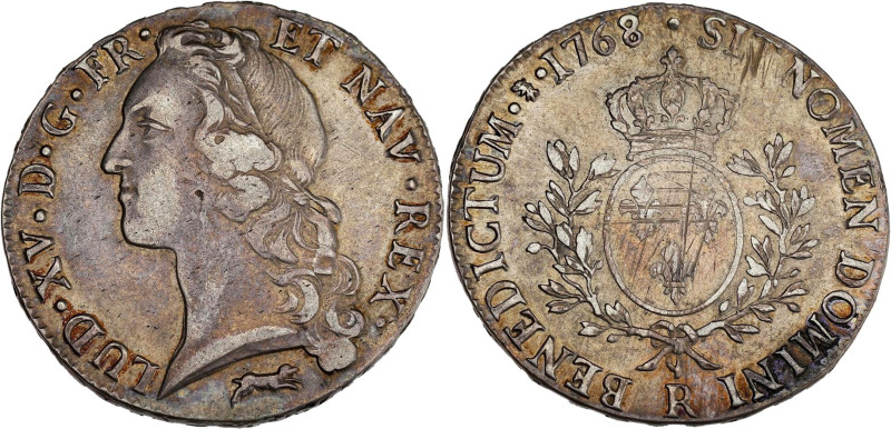 FRANCE / CAPÉTIENS - FRANCE / ROYAL
Louis XV (1715-1774). Écu au bandeau 1768/7,...