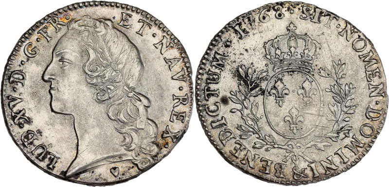 FRANCE / CAPÉTIENS - FRANCE / ROYAL
Louis XV (1715-1774). Écu au bandeau 1768, &...