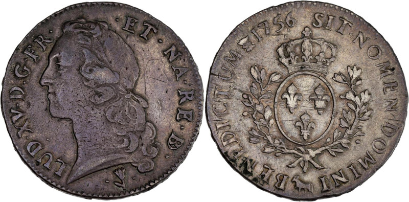 FRANCE / CAPÉTIENS - FRANCE / ROYAL
Louis XV (1715-1774). Écu au bandeau de Béar...