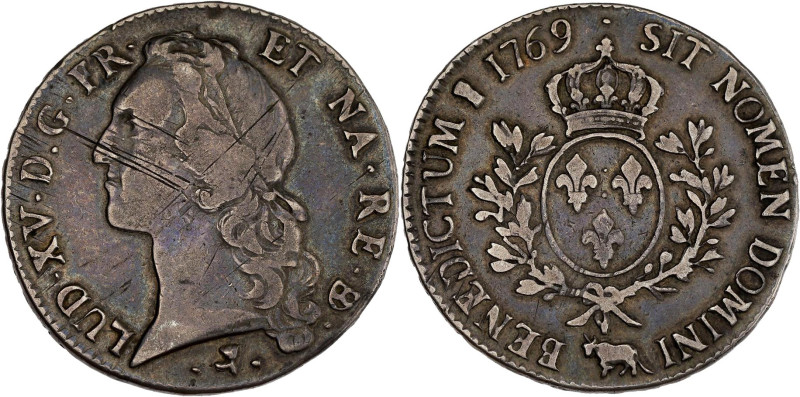 FRANCE / CAPÉTIENS - FRANCE / ROYAL
Louis XV (1715-1774). Écu au bandeau de Béar...