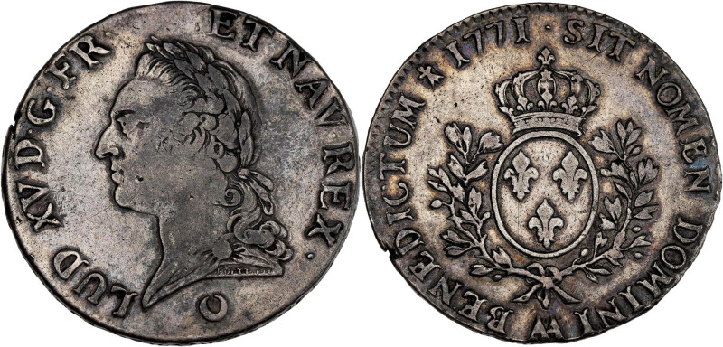 FRANCE / CAPÉTIENS - FRANCE / ROYAL
Louis XV (1715-1774). Écu dit à la vieille t...