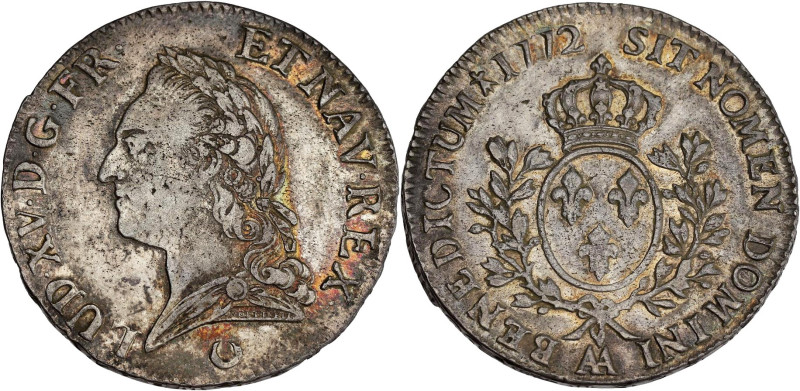 FRANCE / CAPÉTIENS - FRANCE / ROYAL
Louis XV (1715-1774). Écu dit à la vieille t...