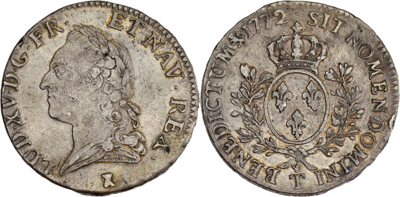 FRANCE / CAPÉTIENS - FRANCE / ROYAL
Louis XV (1715-1774). Écu dit à la vieille t...