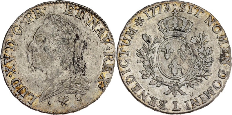 FRANCE / CAPÉTIENS - FRANCE / ROYAL
Louis XV (1715-1774). Écu dit à la vieille t...