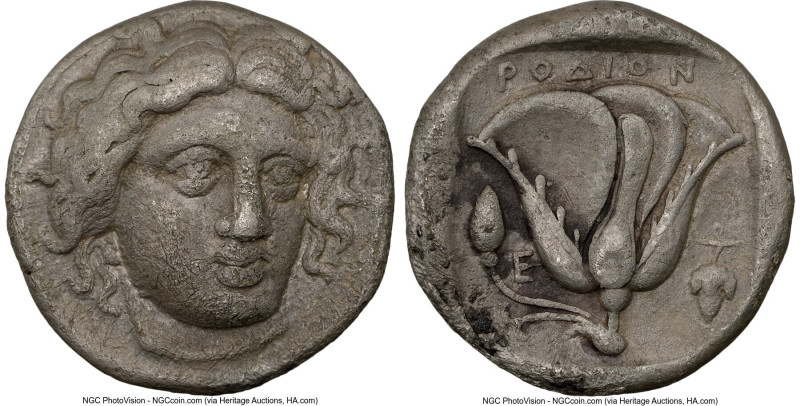 CARIAN ISLANDS. Rhodes. Ca. 340-316 BC. AR tetradrachm (23mm, 14.85 gm, 12h). NG...