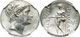 SELEUCID KINGDOM. Seleucus II Callinicus (246-225 BC). AR tetradrachm (28mm, 16.96 gm, 12h). NGC MS 5/5 - 2/5, Fine Style, brushed. Antioch on the Oro...