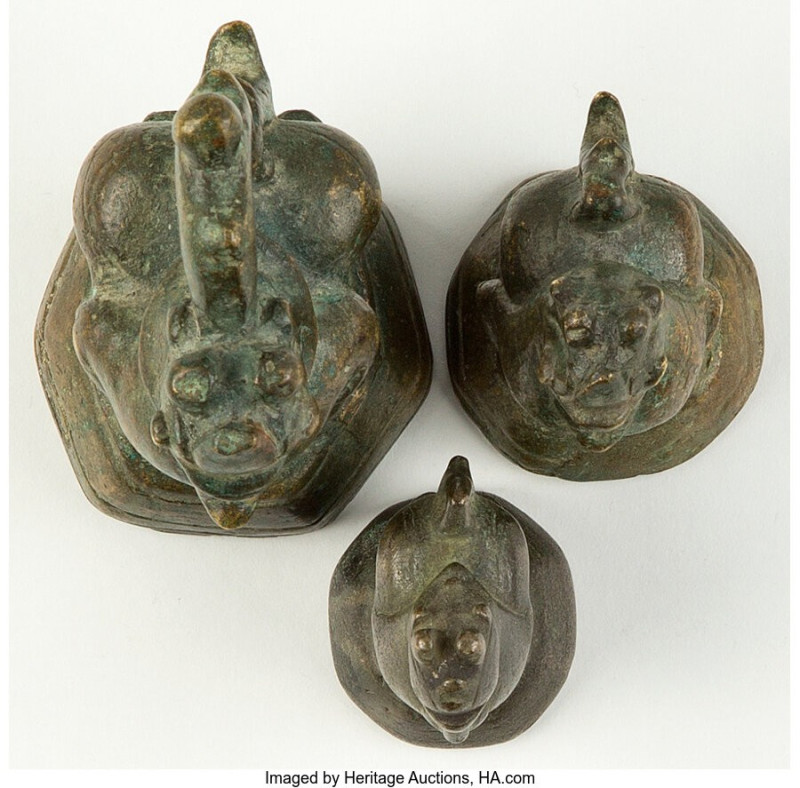 3-Piece Lot of "Tò" Standard or Opium Weights ND (19th c.) XF, 1) Weight of 677....