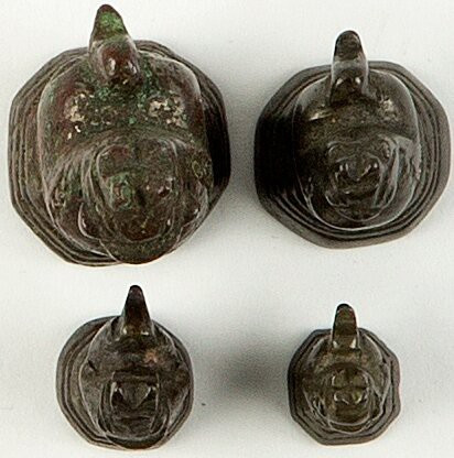 4-Piece Lot of "Tò" Standard or Opium Weights ND (19th c.) XF, 1) Weight of 33.1...