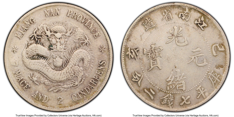 Kiangnan. Kuang-hsü Dollar CD 1899 VF Details (Chop Mark) PCGS, Nanking mint, KM...