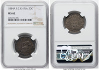 French Colony 20 Cents 1884-A MS62 NGC, Paris mint, KM5. Gunmetal planchets adorned with champagne patination. HID09801242017 © 2024 Heritage Auctions...