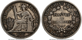 French Colony Piastre 1896-A VF35 NGC, Paris mint, KM5a.1, Lec-278. A popular type boasting uniform wear throughout. HID09801242017 © 2024 Heritage Au...