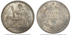 French Colony Piastre 1913-A MS62 PCGS, Paris mint, KM5a.1, Lec-294. HID09801242017 © 2024 Heritage Auctions | All Rights Reserved