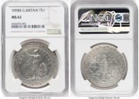 Victoria Trade Dollar 1898-B MS61 NGC, Bombay mint, KM-T5, Prid-6. A striking example with pearly surfaces and crisp devices. HID09801242017 © 2024 He...