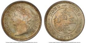 British Colony. Victoria 5 Cents 1901 MS67 PCGS, London mint, KM5, Prid-150. Final year of issue. Olive-peach in tone and fully radiant, this Gem piec...
