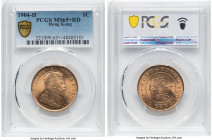 British Colony. Edward VII Cent 1904-H MS65+ Red PCGS, Heaton mint, KM11. Scarce in Gem condition when combined with a full "Red" color designation. H...