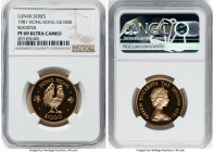 British Colony. Elizabeth II gold Proof "Year of the Rooster" 1000 Dollars 1981 PR69 Ultra Cameo NGC, KM48. Lunar Series. HID09801242017 © 2024 Herita...