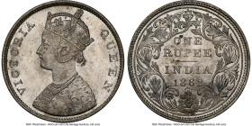 British India. Victoria Rupee 1862-(b) MS63 NGC, Bombay mint, KM473.1. HID09801242017 © 2024 Heritage Auctions | All Rights Reserved