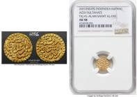 Aceh Sultanate. Taj Al-Alam Safiat al-Din gold Kupang ND (AH 1050-1085) AU58 NGC, Zeno-132728. One of only a handful certified by NGC. HID09801242017 ...