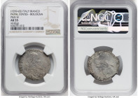 Bologna. Pius IV Bianco ND (1559-1565) AU55 NGC, Berman-1076. 4.83g. Currently sitting at the highest awarded grade at NGC for this rarely seen type. ...