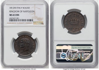 Kingdom of Napoleon. Napoleon I Soldo 1812-M MS63 Brown NGC, Milan mint, KM-C3.2. HID09801242017 © 2024 Heritage Auctions | All Rights Reserved