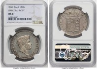 Naples. Ferdinando II 120 Grana 1850 MS61 NGC, KM346. A rare specimen, the only offering of this year registered in the NGC census. HID09801242017 © 2...