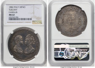 Tuscany. Carlo Ludovico & Maria Louisa Francescone 10 Paoli 1806 MS62 NGC, KM-C50.2. Lovely gunmetal surfaces with maple undertones. HID09801242017 © ...