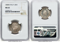 Umberto I Lira 1884-R MS65 NGC, Rome mint, KM24.1. A solid Gem with a touch Prooflike appearance to fields. HID09801242017 © 2024 Heritage Auctions | ...