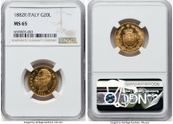 Umberto I gold 20 Lire 1882-R MS65 NGC, Rome mint, KM21, Fr-21. A beautiful scintillating Gem selection. HID09801242017 © 2024 Heritage Auctions | All...