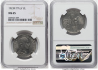 Vittorio Emanuele III 2 Lire 1923-R MS65 NGC, Rome mint, KM-PR30. HID09801242017 © 2024 Heritage Auctions | All Rights Reserved