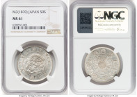 Meiji 50 Sen Year 3 (1870) MS61 NGC, KM-Y4. HID09801242017 © 2024 Heritage Auctions | All Rights Reserved