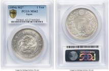 Meiji Yen Year 27 (1894) MS62 PCGS, KM-YA25.3, JNDA 01-10A. A striking specimen with a beautiful gunmetal sheen. From the Bob Klein History of Money C...