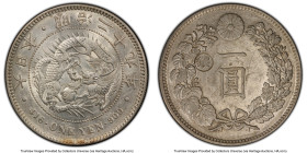 Meiji Yen Year 29 (1896) AU58 PCGS, KM-YA25.3, JNDA 01-10C. Gin left variety. From the Bob Klein History of Money Collection HID09801242017 © 2024 Her...