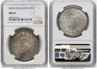 Meiji Yen Year 35 (1902) MS61 NGC, KM-YA25.3. The faces consist of argent hues beautifully accented by subtle maple and teal toning. HID09801242017 © ...