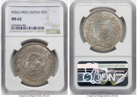 Meiji Yen Year 36 (1903) MS62 NGC, KM-YA25.3, JNDA-01-10A. HID09801242017 © 2024 Heritage Auctions | All Rights Reserved