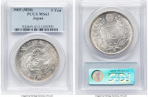 Meiji Yen Year 38 (1905) MS63 PCGS, KM-YA25.3. From the Bob Klein History of Money Collection HID09801242017 © 2024 Heritage Auctions | All Rights Res...