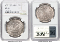 Meiji Yen Year 38 (1905) MS63 NGC, Osaka mint, KM-YA25.3, JNDA 01-10A. HID09801242017 © 2024 Heritage Auctions | All Rights Reserved