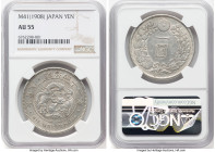 Meiji Yen Year 41 (1908) AU55 NGC, Osaka mint, KM-YA25.3, JNDA 01-10A. Lower mintage and semi-key date of series. HID09801242017 © 2024 Heritage Aucti...