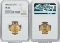 Meiji gold 10 Yen Year 34 (1901) MS63 NGC, KM-Y33, JNDA 01-17. HID09801242017 © 2024 Heritage Auctions | All Rights Reserved