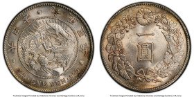Taisho Yen Year 3 (1914) MS63 PCGS, KM-Y38, JNDA 01-10A. This specimen displays chestnut patina along its surfaces. From the Bob Klein History of Mone...