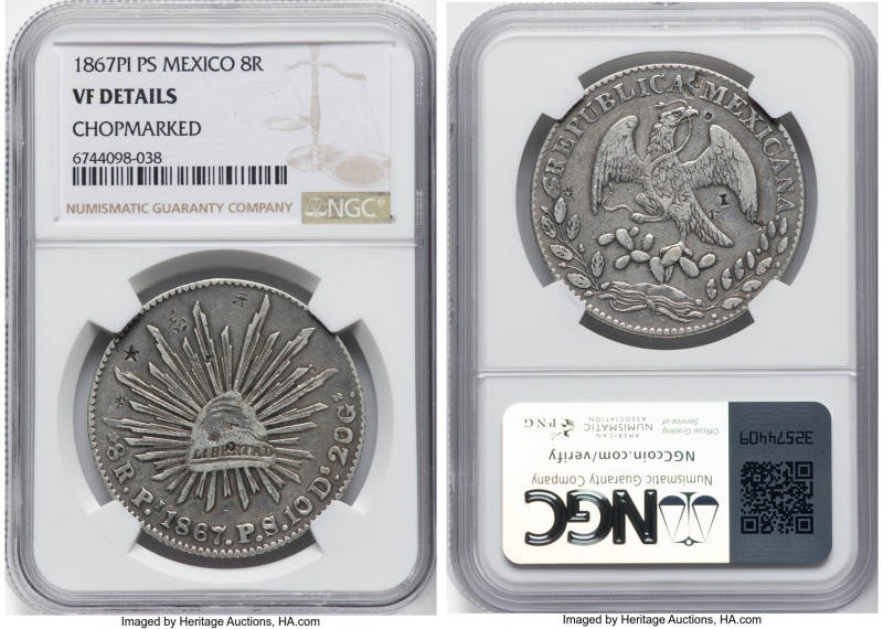 Republic 4-Piece Lot of Certified Assorted Issues NGC, 1) Republic 8 Reales 1867...