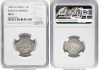 Dutch Colony. Batavian Republic 1/4 Gulden 1802 MS61 NGC, Dordrecht mint, KM81. HID09801242017 © 2024 Heritage Auctions | All Rights Reserved