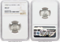 Dutch Colony. Wilhelmina I 1/4 Gulden 1930-(u) MS67 NGC, Utrecht mint, KM312. HID09801242017 © 2024 Heritage Auctions | All Rights Reserved